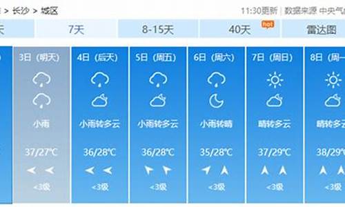 长沙未来几天的天气预报15天_长沙市未来十天的天气